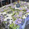 Nappe en lin vert/violet