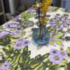 Nappe en lin vert/violet
