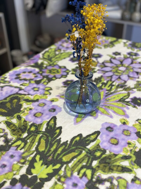 Nappe en lin vert/violet