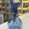 Vase en verre bleu