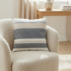 Coussin en lin rayure