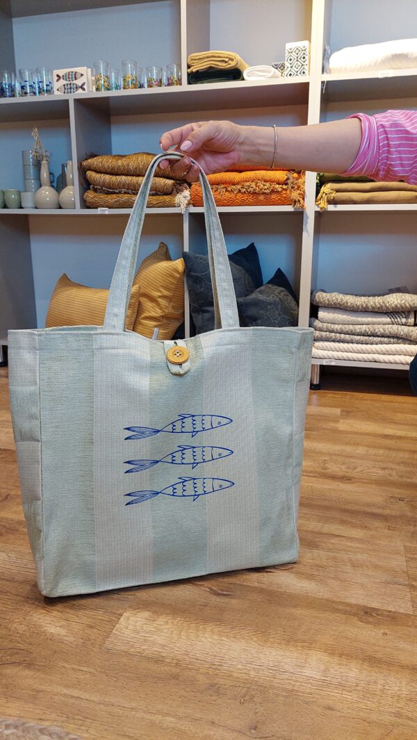 Sac de plage poisson bleu et trousse
