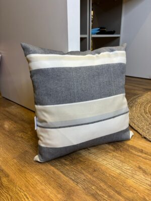 Coussin en lin rayure