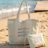 Sac de plage poisson bleu et trousse