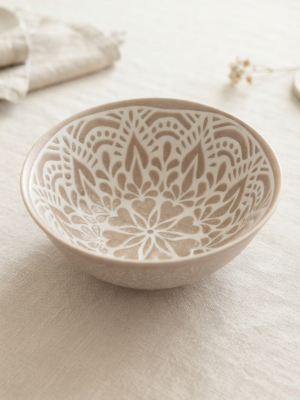 Bol beige en céramique 16 cm