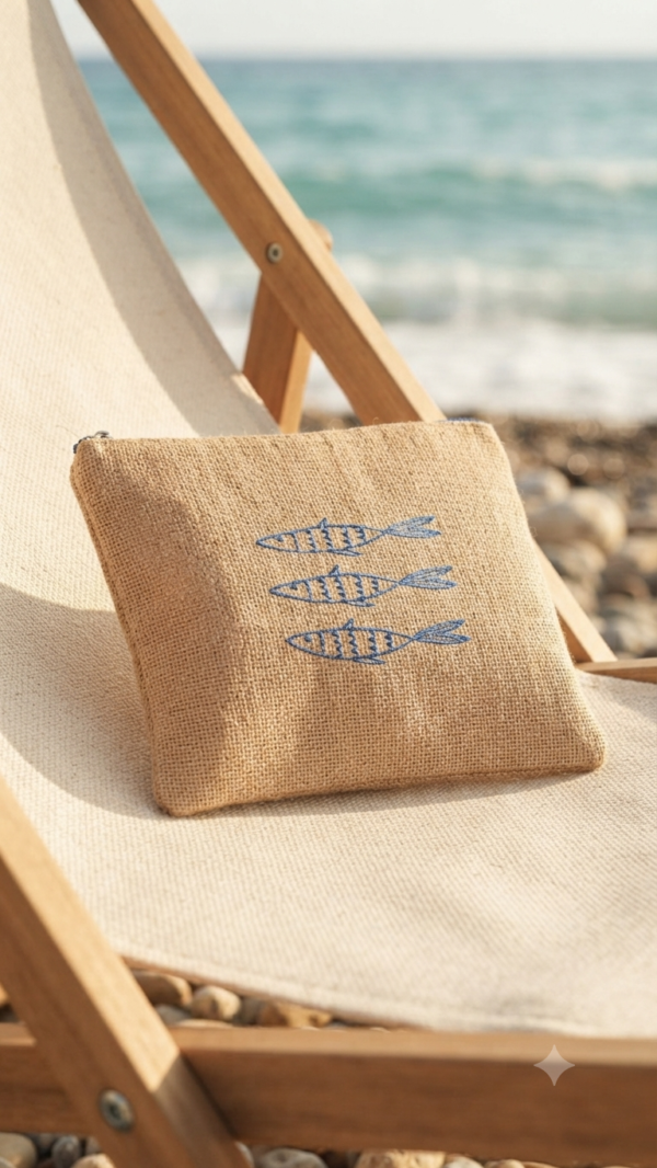 Trousse en toile de jute