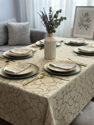 Nappe en lin doré
