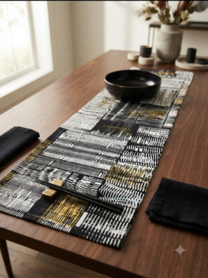 Chemin de table noir