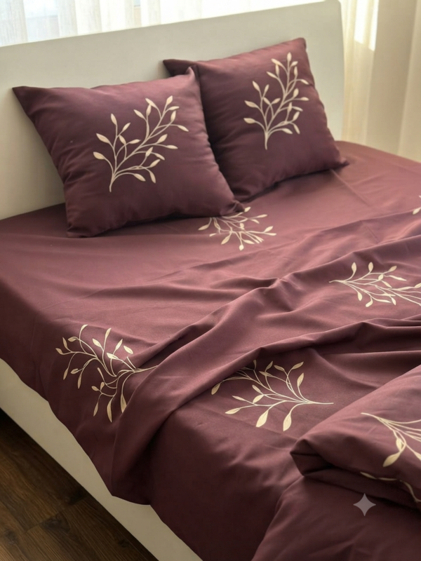 Drap de lit avec 2 coussins