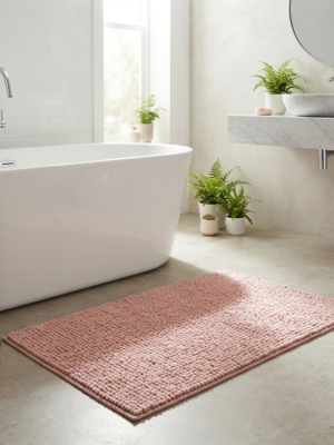 Tapis de bain rose