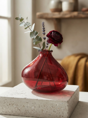 Vase bordeau