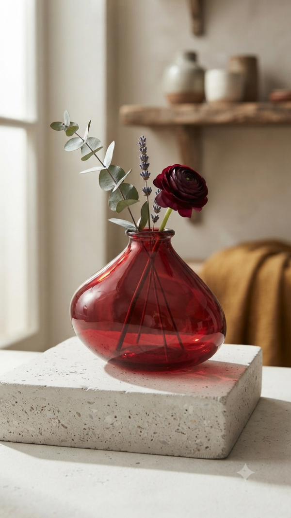Vase bordeau