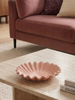 vide poche coquillage rose