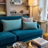 Coussin vert rectangulaire