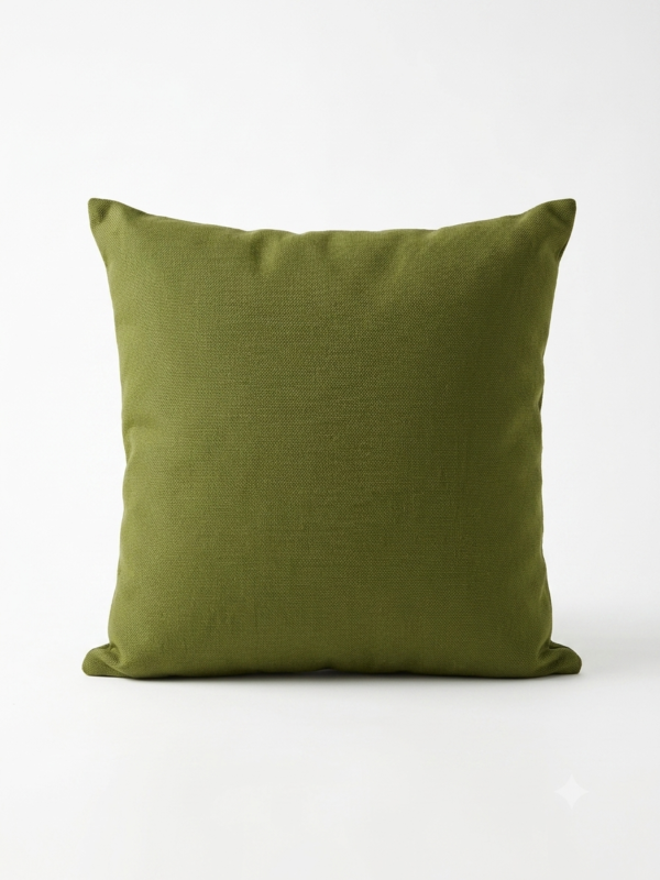 Coussin vert uni
