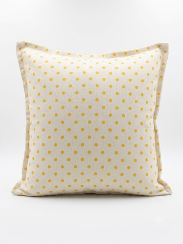 Coussin a pois jaunes