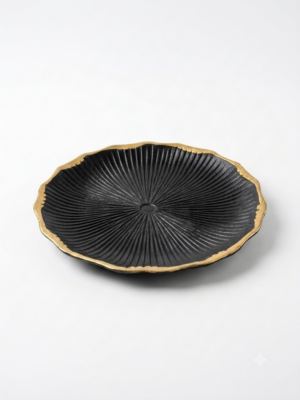 Assiette déco noir 21 cm