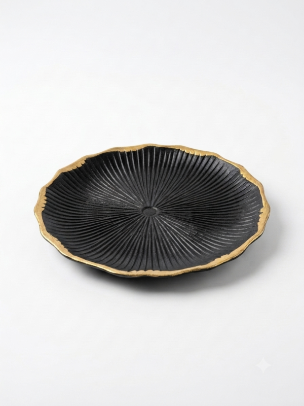 Assiette déco noir 29 cm