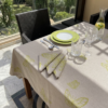 Nappe en lin beige "PAPILLON"