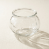 vase rond transparent en verre