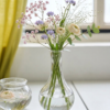 vase en verre transparent