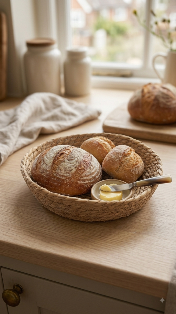 corbeille en bambou rond 20 cm