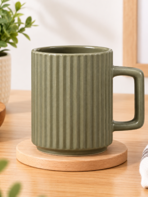 Mug vert strié