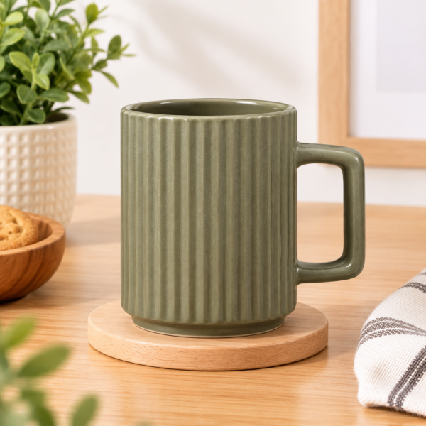 Mug vert strié