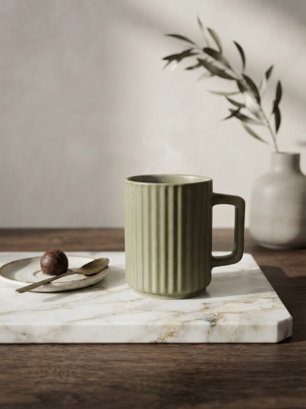 Mug vert strié