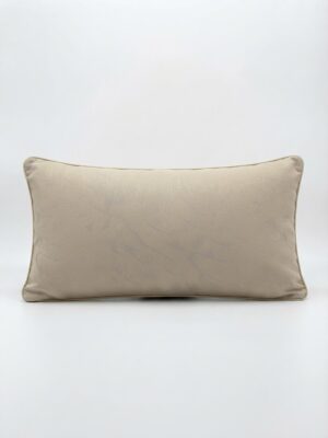 Coussin beige motif bleu