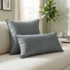Coussin décoratif bleu vert