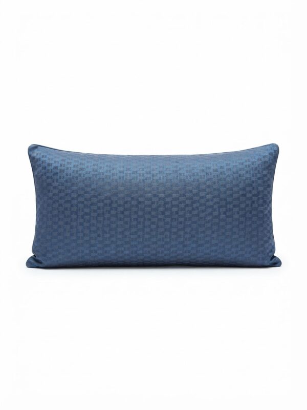 Coussin bleu rectangulaire