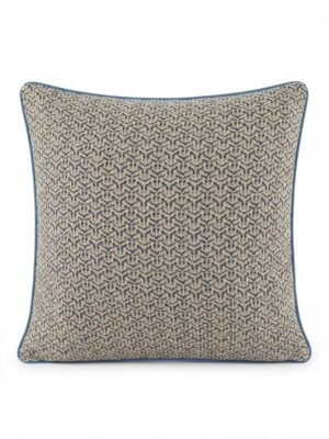 Coussin bleu écru