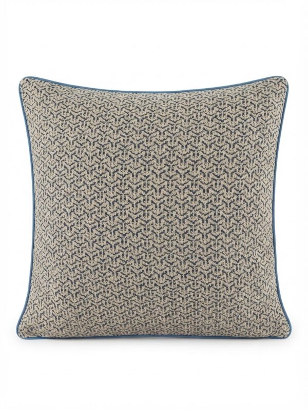 Coussin bleu écru
