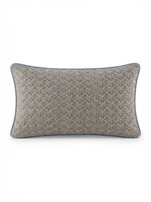Coussin bleu écru rectangulaire