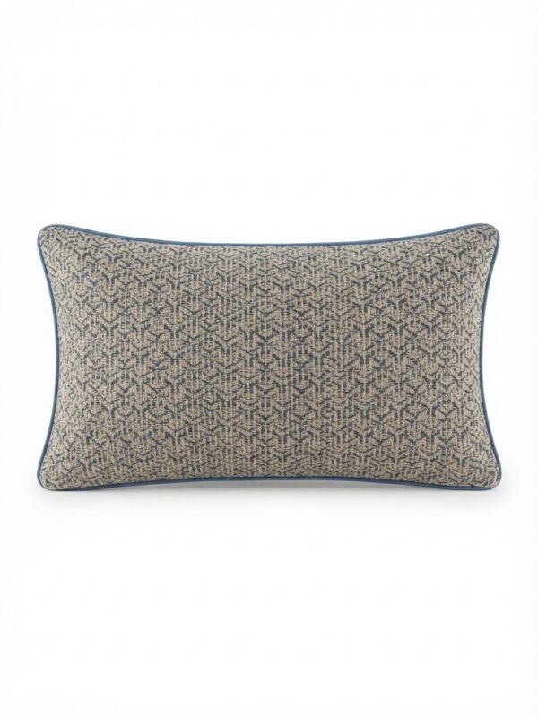 Coussin bleu écru rectangulaire