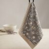 Pack de 2 torchons " gris / beige "