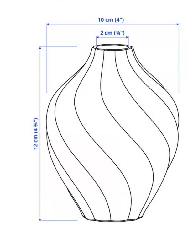 Vase céramique vert spiral