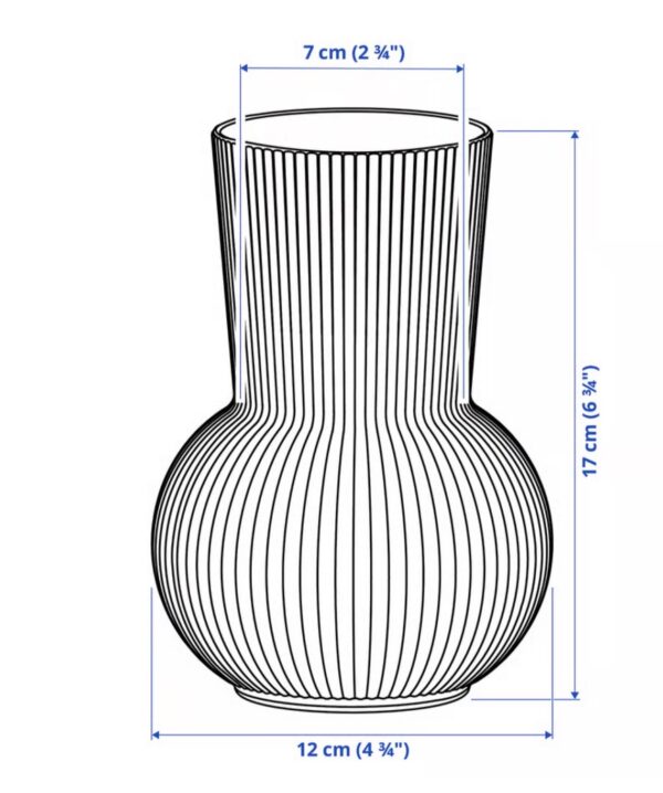 Vase en verre  transparent