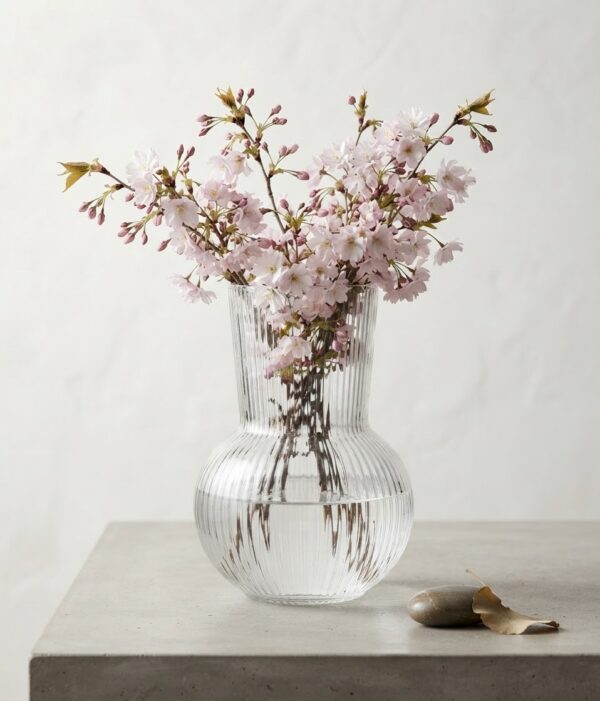 Vase en verre  transparent